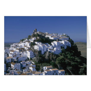 Vita byn Casares, Andalusien, Spanien Hälsningskort