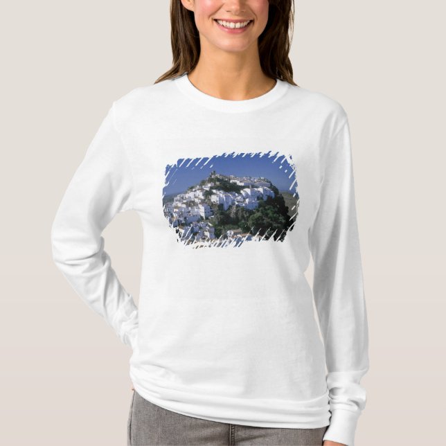Vita byn Casares, Andalusien, Spanien T Shirt (Framsida)
