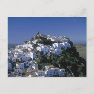 Vita byn Casares, Andalusien, Spanien Vykort