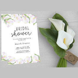 Vita Calla-blommor Bröllopsdusch Inbjudningar