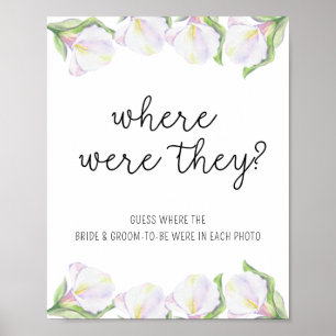 Vita calla blommor - Var Var De Poster