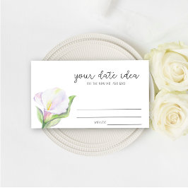 Vita calla - Datum idéer för kvällen \ Datum burk Tilläggskort