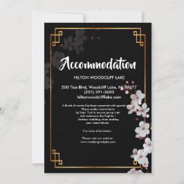 vita Cherry-Blommar &golde Rumshölje Inbjudningar