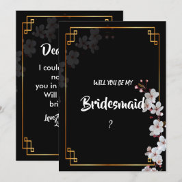vita Cherry Blommars&golden Ram Bridesmaid Inbjudningar