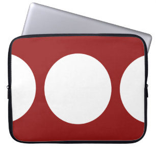 Vita cirklar vid Röda Laptop sleeve