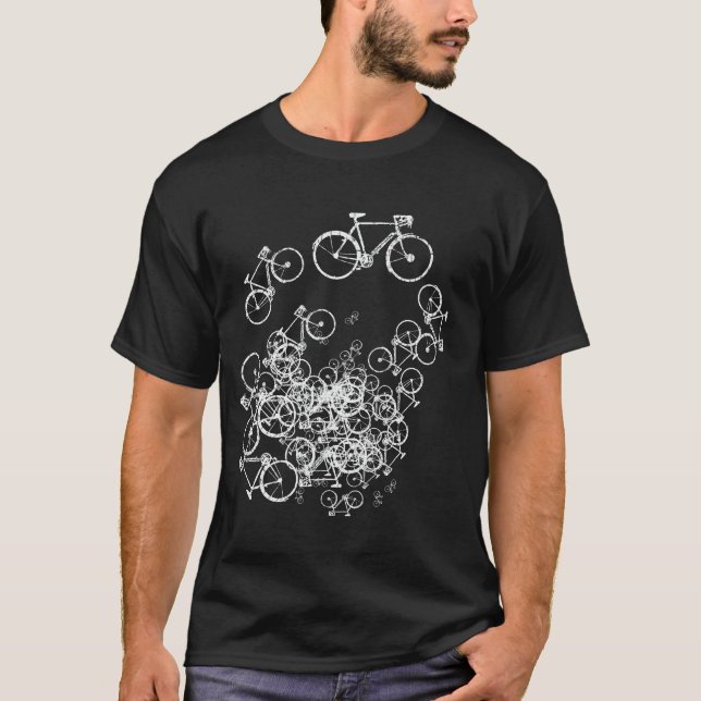 vita cyklar coola-frimärke t-shirt (Framsida)