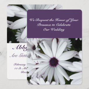 Vita Daisy Anpassningsbar 5,5" x 7,5" inbjudningar