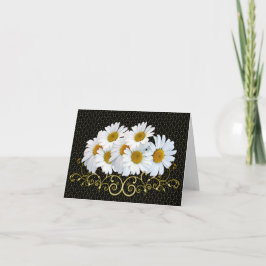 Vita Daisy anteckningskort