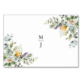 Vita Daisy Bröllop-monteringskort Bordsnummer