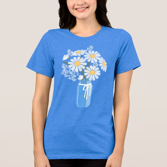 Vita Daisy Mason Burk Bröllop T Shirt (Framsida)