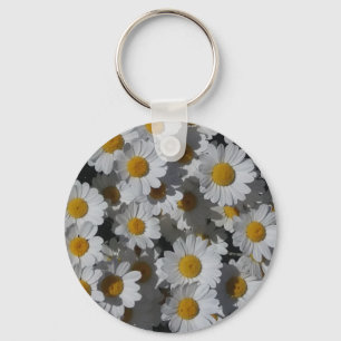 Vita Daisy Nyckelring