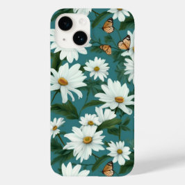 Vita Daisy och fjärilar