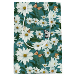 Vita Daisy och fjärilar