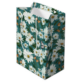 Vita Daisy och fjärilar