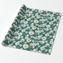 Vita Daisy och fjärilar