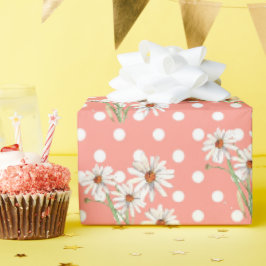 Vita Daisy på Polka dots Presentpapper