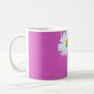 VITA DAISY PÅ ROSA BAKGRUND KAFFEMUGG