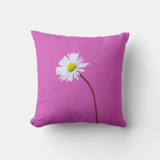 VITA DAISY PÅ ROSA BAKGRUND KUDDE