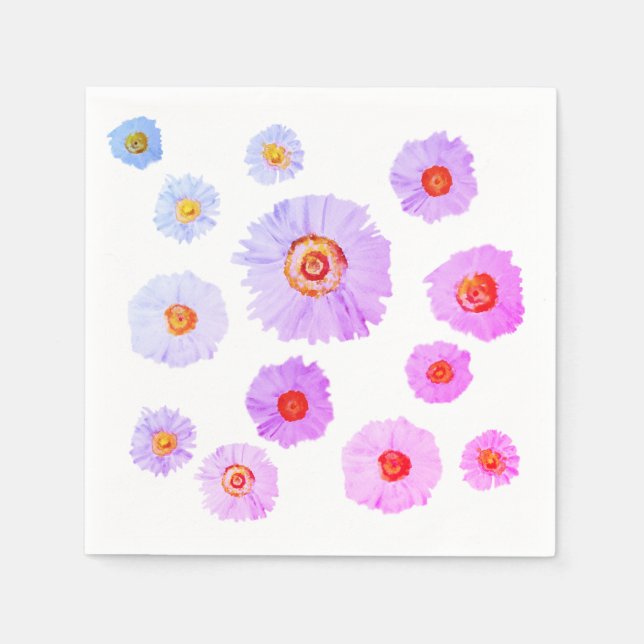 Vita daisy Pappra blöjor Pappersservett (Framsidan)