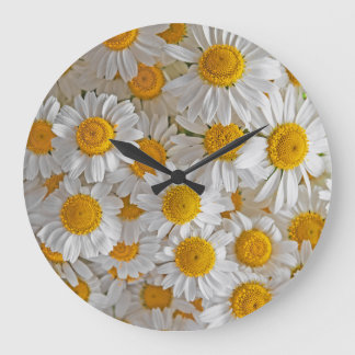 Vita Daisy: Vackra Blommigtar - bakgrund Stor Klocka