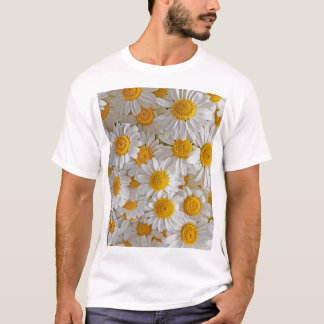 Vita Daisy: Vackra Blommigtar - bakgrund T Shirt