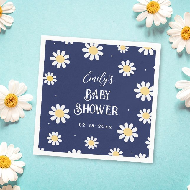 Vita Daisy Vår, sommarpojkbabyskor Pappersservett (Skapare uppladdad)