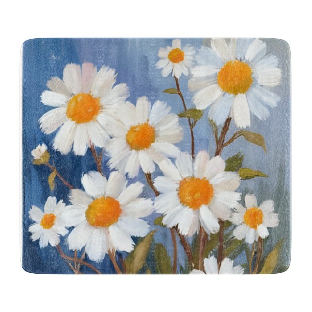 Vita Daisy Vattenfärgslådor Målade (Framsidan)
