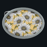 Vita daisy, vild blommor på gulten<br><div class="desc">Hand plockade vektor mönster med vita blommor av daisy</div>