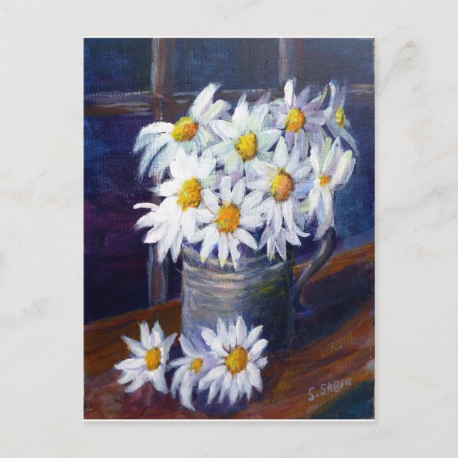 Vita daisy vykort (Framsida)