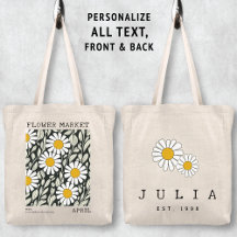 Vita Daisyn Blommigt April Flower Market Namn