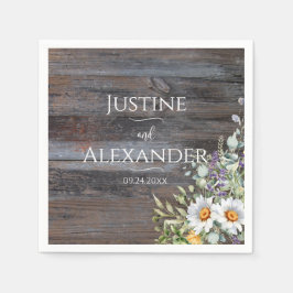 Vita Daisyn Bröllop Pappersservett