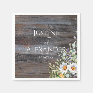 Vita Daisyn Bröllop Pappersservett