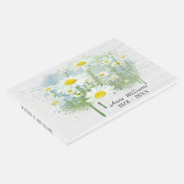 Vita Daisyn Fält Funeral Bok (Hörn)