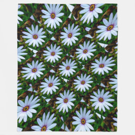 Vita Daisyn Mönster Fleecefilt