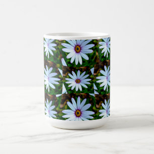 Vita Daisyn Mönster Kaffemugg