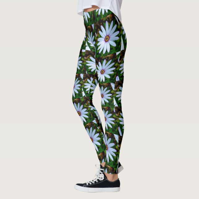 Vita Daisyn Mönster Leggings (Vänster)