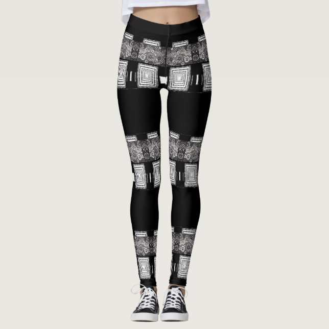 vita damers långa leggings (Framsida)