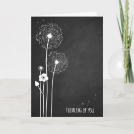 Vita dandelion-buquet på tvättbord kort