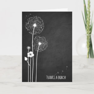 Vita dandelion-buquet tack för din chalkboard kort