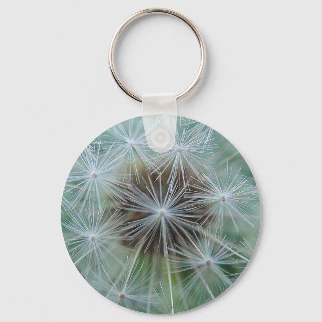 Vita dandelion mönster nyckelring (Framsida)