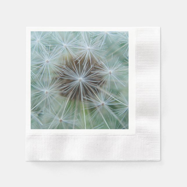 Vita dandelion mönster pappersservett (Framsidan)