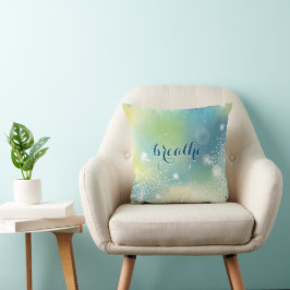 Vita Dandelions Turkos Blue Elegant Anpassningsbar Kudde