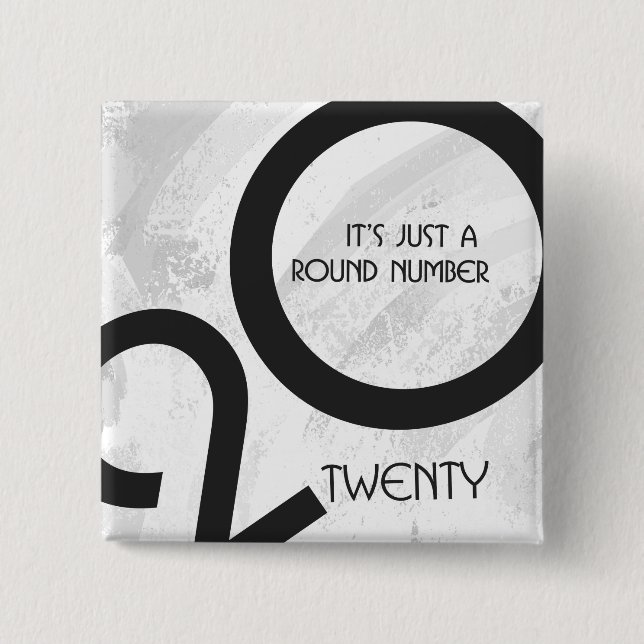 Vita decenniets födelsedag knapp (Framsida)