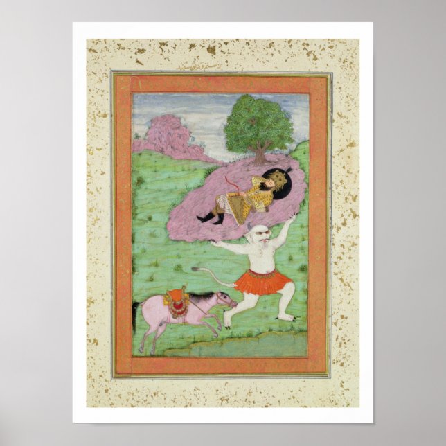 Vita Demon med sovande Rustam ombord. Poster (Framsidan)