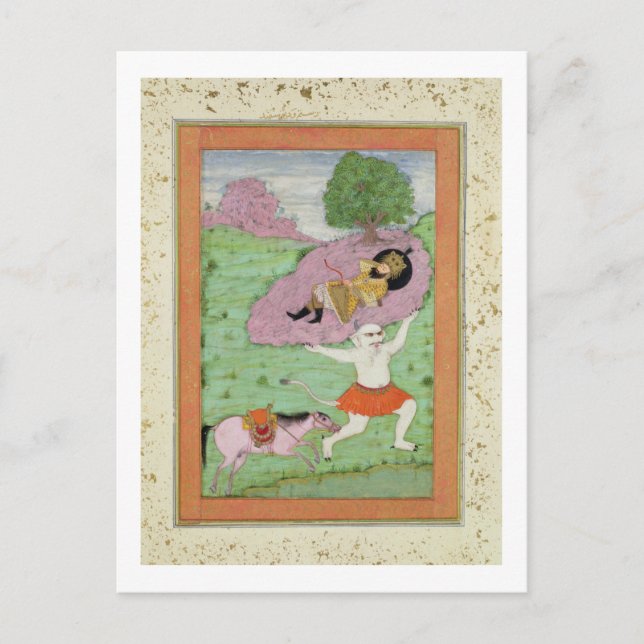 Vita Demon med sovande Rustam ombord. Vykort (Framsida)