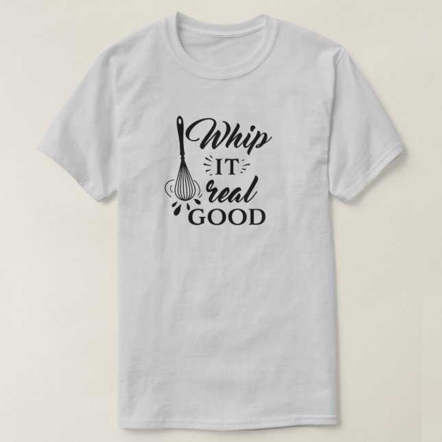 Vita den riktiga Bran Wire Whisk Humous T-Shirt (Design framsida)