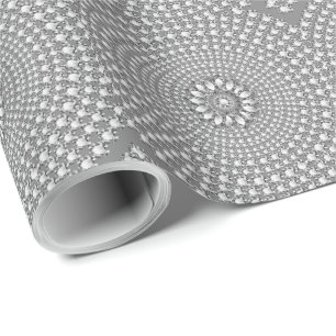 Vita diamanter Geometric mönster Presentpapper