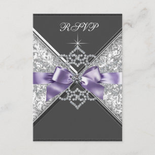 Vita diamanter lavendel lila RSVP OSA Kort