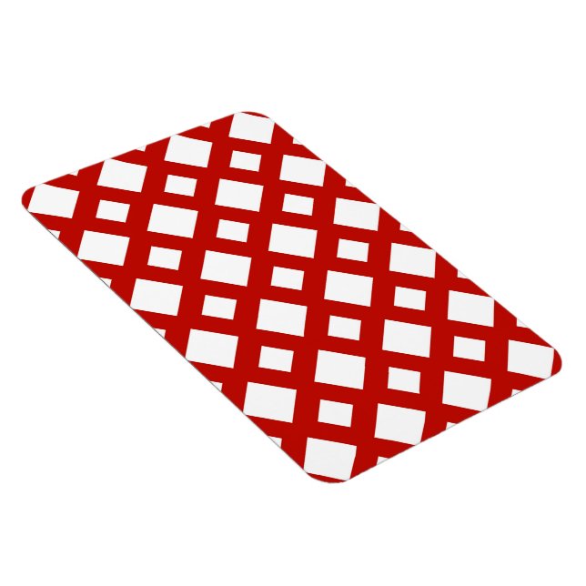 Vita diamanter på rött magnet (Högersidan)