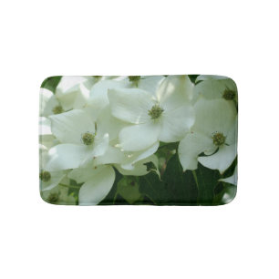 Vita Dogwood Flower-Blommar Badrumsmatta
